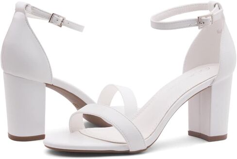 Shoe Land Low Chunky Heels for Women Open Toe Ankle Strap Block Heel Sandals 3 Inch Dressy Heels for Wedding Party Date Night in Saudi Arabia