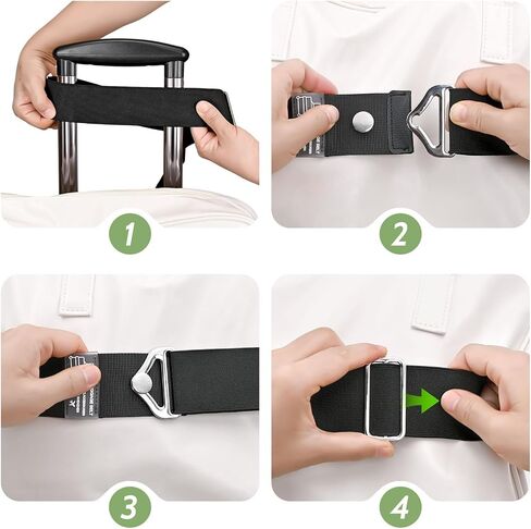 Collwait 2-in-1 Adjustable Luggage Belt Luggage Accessories, Luggage Straps for Suitcases Add a Bag, Travel Belt for Luggage Over Handle, Luggage Strap for Carry on Bag, Travel Bag Strap for Luggage in Saudi Arabia