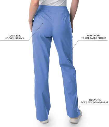 Landau Proflex Tailored Fit Comfort Stretch 4-Pocket Scrub Pants for Women 2043 in Saudi Arabia