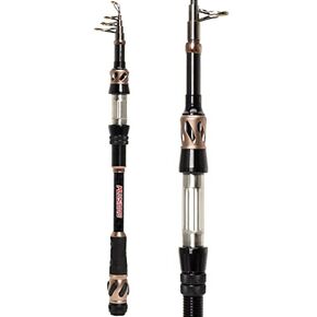 PLUSINNO Fishing Rod and Reel Combos - Carbon Fiber Telescopic Fishing Pole - Spinning Reel 12 +1 Shielded Bearings Stainless Steel BB