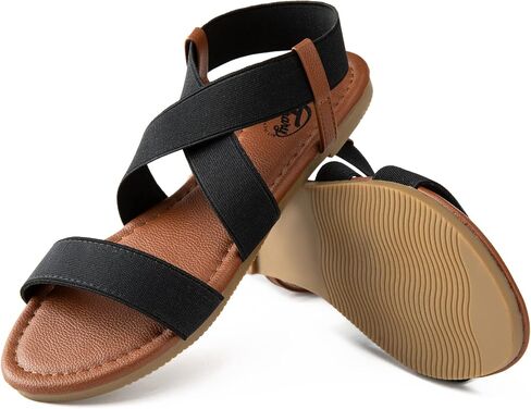 Trary Sandals Women, Womens Sandals, Flat Sandals for Women Dressy Summer, Women's Sandals, Elastic Sandals for Women, Cute Sandals, Open Toe Dress Sandals,Wide Sandles Womans, Sandalias Para Mujer in Kuwait
