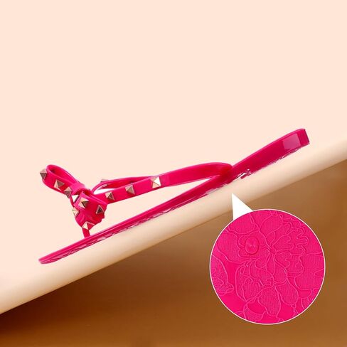 TYFLOVE النساء برشام الوجه يتخبط رصع هلام ثونغ الصنادل مع القوس الصيف بووتي شقة أحذية المطر الشاطئ in Kuwait