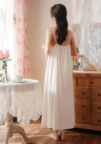 Victorian Princess Style Cotton Nightgown for Women Vintage Palace Sleepwear in Kuwait
