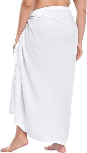 HDE Plus Size UPF 30+ Pareo Swimsuit Cover Up Fringeless Sarong Sun Shawl Wrap in Kuwait