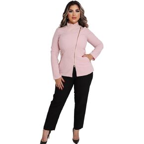 Top Scrubs for Women, Pink Aestheticians Uniform for Spa,Top Scrubs for Women Long Sleeve.Stylist Jacket.Run Small