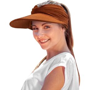 KAY RUK Sun Visor Hats for Women, Summer Visor Cap Adjustable Beach with Wide Brim for Sports Travel Hiking in Saudi Arabia