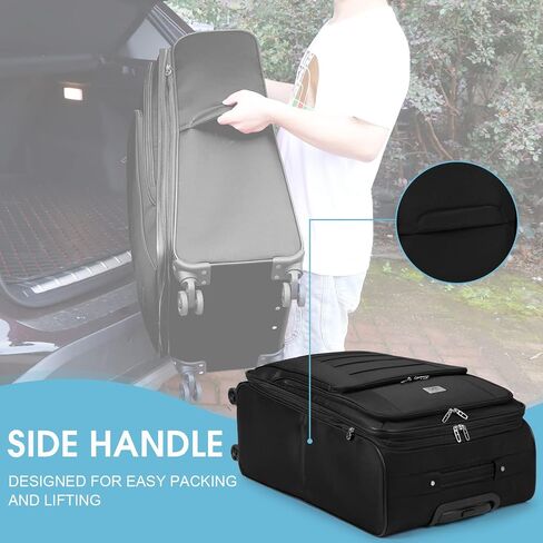 Verdi Travel Carry On Luggage with Spinner Wheels Softshell Lightweight Expandable 20 Inch Suitcase with USB Charging Port and 8-wheel Spinners Carryon Bag in Kuwait