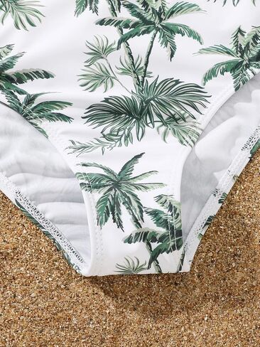 Cozyease Girl's 3 Piece Floral Bikini Sets Criss Cross Bathing Suits with Knot Side Ruched Beach Skirt in Saudi Arabia