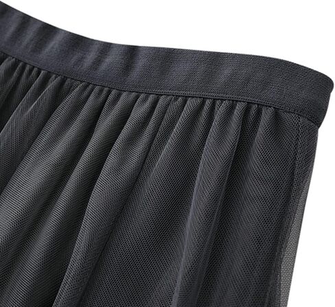 Lu's Chic Women's Tulle Skirt High Low Asymmetrical Elastic Waist A-line Tea-Length Waisted in Kuwait