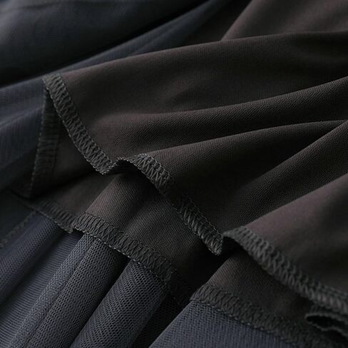 Lu's Chic Women's Tulle Skirt High Low Asymmetrical Elastic Waist A-line Tea-Length Waisted in Kuwait