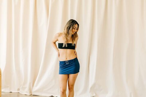Pin Up Doll Flirtatious Low Rise and Belted Mini Skirt in Kuwait