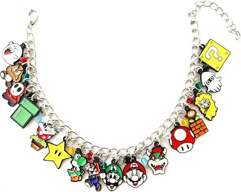 JDHFJFH سوب ماريو سوار حلية معدني تصميم أصلي جودة أنيمي الكرتون Yosh Prices الخوخ سوار هدايا لفتاة امرأة الرجال in Kuwait