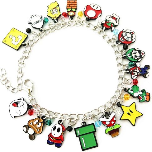 JDHFJFH سوب ماريو سوار حلية معدني تصميم أصلي جودة أنيمي الكرتون Yosh Prices الخوخ سوار هدايا لفتاة امرأة الرجال in Kuwait