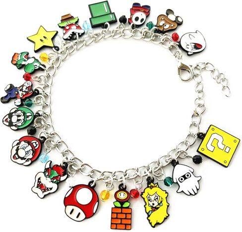 JDHFJFH سوب ماريو سوار حلية معدني تصميم أصلي جودة أنيمي الكرتون Yosh Prices الخوخ سوار هدايا لفتاة امرأة الرجال in Kuwait