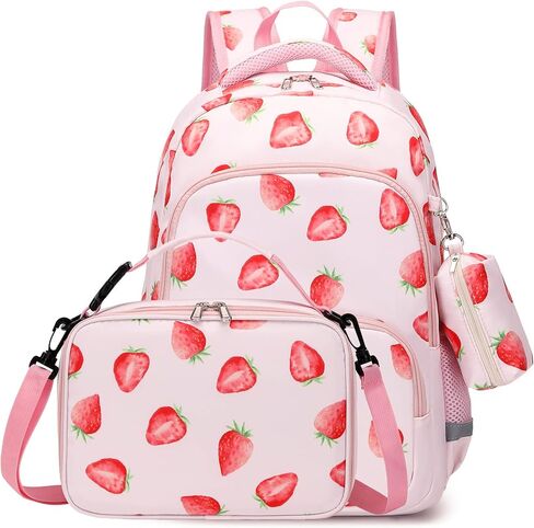 MIRLEWAIY 15.7 inch Cute Cartoon Blue Car and Airplane School bag Bookbag Children Backpack 3 Pcs Set Student Daypack With Lunch Box for boys in Kuwait