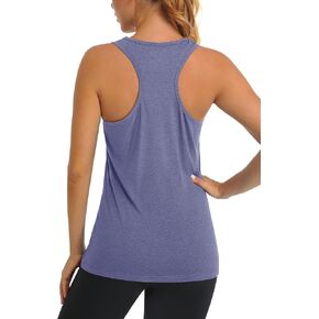 MAGCOMSEN Women's Racerback Tank Tops UPF 50+ Workout Shirts Quick Dry Sun Protection Sleeveless Tops for Gym Yoga