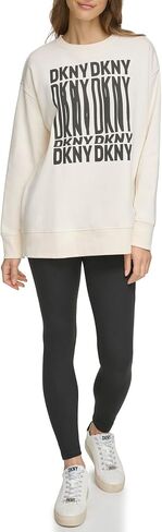 DKNY Women's Performance Longline Wrap Graphic Crewneck in Saudi Arabia