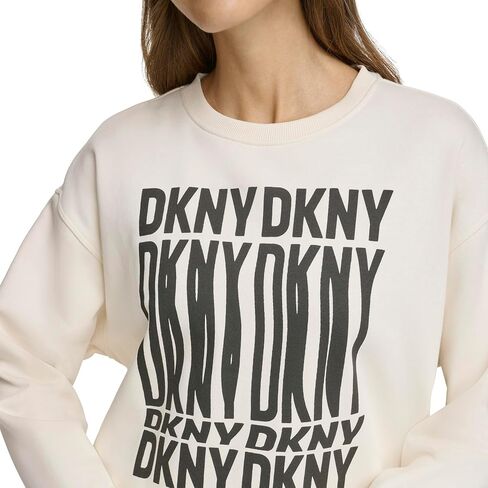DKNY Women's Performance Longline Wrap Graphic Crewneck in Saudi Arabia