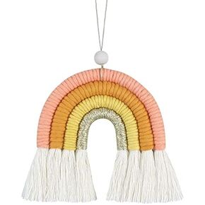 BOHO GARDEN Macrame Bohemian Rainbow Charm - Essential Oil Diffuser for Cars, Baby Nursery, Children’s Bedroom & Home Decor- Colorful Decorative Hanging Air Freshener & Accessories - 3.5x4 - Blossom