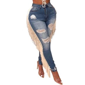 Vakkest Bell Bottom Jeans for Women Flare Jeans High Waist Bootcut Plus Size Ripped Hole Jeans Denim Leggings Pants