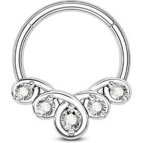 COCHARM Simple Flower Septum Ring 16G Septum Jewelry Daith Helix Earrings Cartilage Daith Piercing Jewelry Stainless Steel in Saudi Arabia