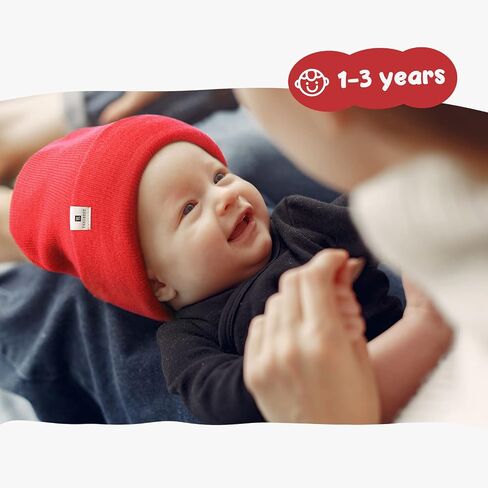 YANIBEST Baby Beanie for Boys Girls Toddler Beanie Satin Lined Baby Kids Beanies Knit Winter Hats in Saudi Arabia