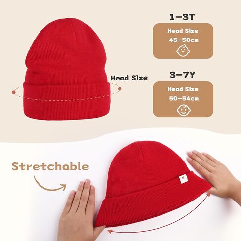 YANIBEST Baby Beanie for Boys Girls Toddler Beanie Satin Lined Baby Kids Beanies Knit Winter Hats in Saudi Arabia