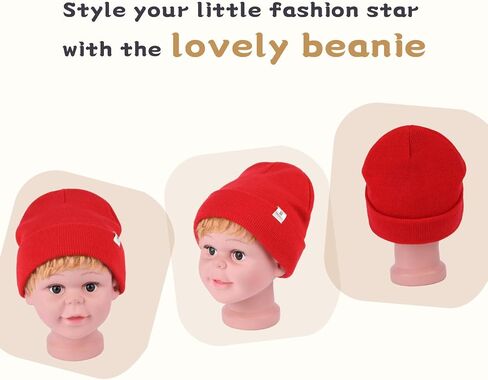 YANIBEST Baby Beanie for Boys Girls Toddler Beanie Satin Lined Baby Kids Beanies Knit Winter Hats in Saudi Arabia