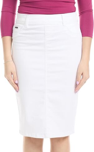 ESTEEZ Women's Denim Pencil Skirt- Stretch Jean Knee Length – Brooklyn in Kuwait