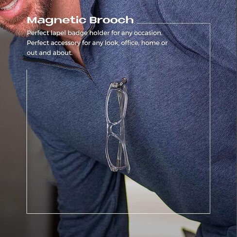 Readerest Magnetic Eyeglass Holder, Set of 3, Ideal for Name Tags, Badges, Sunglasses, & Readers - Glasses Accessory in Kuwait