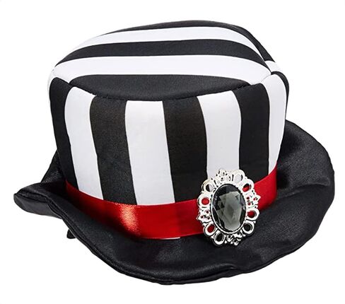 Rubie's Costume Co Women's Black and White Striped Mini Top Hat in Saudi Arabia
