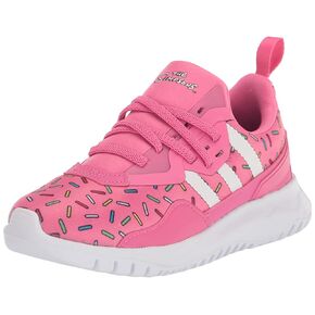 حذاء adidas Originals Flex الرياضي، شبه شمسي وردي/أبيض/شبه شمسي وردي، 3 US للجنسين للأطفال الصغار in Saudi Arabia