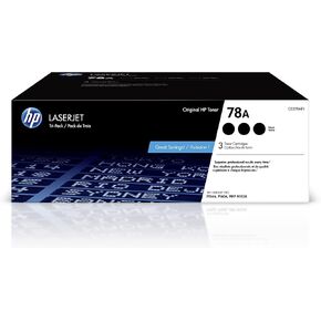 Original HP 78A Black Toner Cartridges (3-pack) | Works with HP LaserJet Pro P1566, P1606 Series, HP LaserJet Pro MFP M1536 Series | CE278AT1 in Kuwait