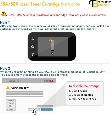 Toner Bank Compatible Toner Cartridge Replacement for HP 58A CF258A CF258X 58X HP Pro M404n M404dn MFP M428fdw M428fdn M428dw M404dw M404 M428 Printer Toner Ink (Black 2-Pack) in Saudi Arabia