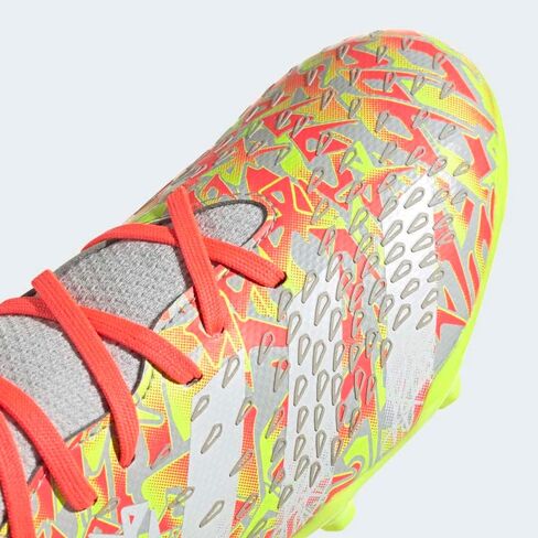 adidas boys Predator Freak.3 Firm Ground Cleats, Clear Grey/Cloud White/Solar Yellow, 5 Big Kid in Saudi Arabia