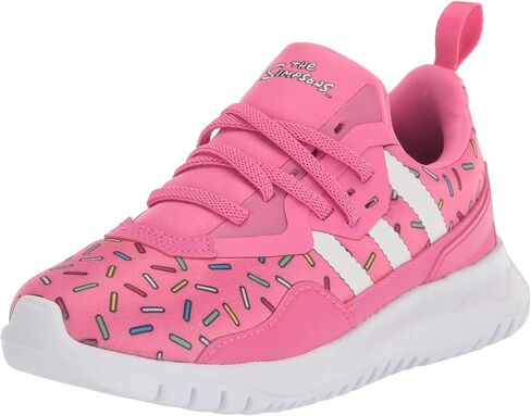 adidas Originals Flex Sneaker, Semi Solar Pink/White/Semi Solar Pink, 3 US Unisex Little Kid in Saudi Arabia