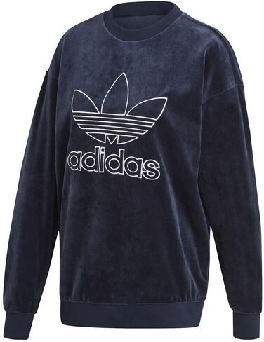 adidas Originals Women's Velour Trefoil Crew Sweatshirt in Saudi Arabia