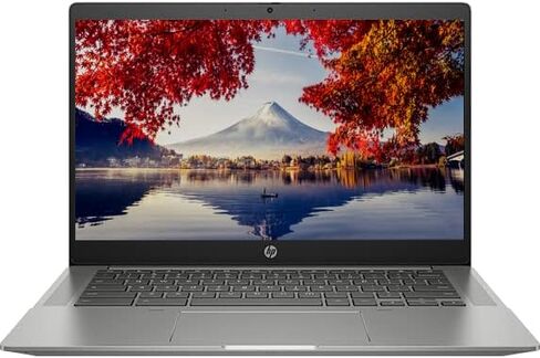2022 HP 14 بوصة FHD IPS تعمل باللمس Chromebook، Intel Quad-Core 11th Gen i5 حتى 4.10 جيجا هرتز، 8 جيجا رام، 256 جيجا SSD، قارئ بصمات الأصابع، لوحة مفاتيح بإضاءة خلفية، الجيل السادس من WiFi، نظام تشغيل Chrome (Dale Gray) (متجدد) in Kuwait