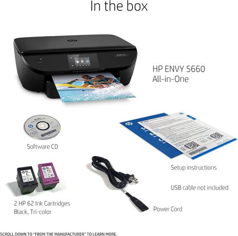 HP Envy 5660 Wireless All-in-One Photo Printer with Mobile Printing, HP Instant Ink or Amazon Dash replenishment ready (F8B04A) in Saudi Arabia