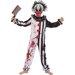 زي المهرج القاتل من Spooktacular Creations Boy Bleeding Killer Clown، زي المهرج المرعب لحفلات الهالوين، حفلة ذات طابع مخيف، لعب دور المهرج القاتل - مقاس M in Saudi Arabia
