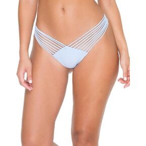 بيكيني نسائي ماركة Luli Fama COSITA BUENA WAVEY BRAZILIAN RuCHED BACK RuCHED Bikini Bottoms (عبوة من 1)