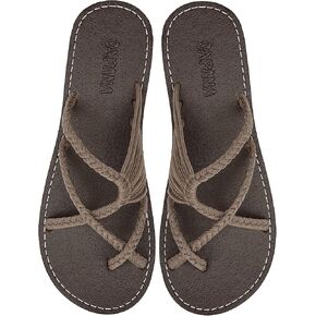 Capana Woven Women's Flat Sandals - Strappy Braided Sandals, Beach Sandals for Women Dressy Summer, Rope Bohemian Sandals, Spring Casual Womens Shoes, Comfy Boho Flats for Teen Girls – Oceanbliss