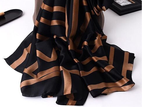 أوشحة عصرية من K-Elewon بملمس حريري، شالات طويلة خفيفة الوزن للنساء in Kuwait