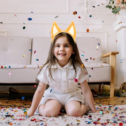 IKUHRMO Blue Ears Headband, Halloween Headwear Animal Cosplay Birthday Party Accessories for Adult Kids in Kuwait