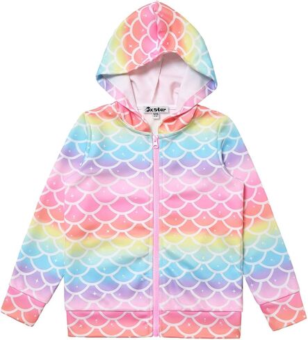 Girls Zip Up Hoodie Jacket Unicorn Sweatshirt with Pockets in Kuwait