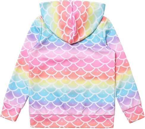 Girls Zip Up Hoodie Jacket Unicorn Sweatshirt with Pockets in Kuwait