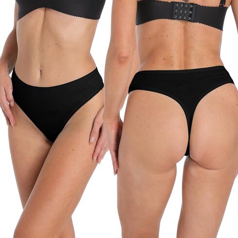 Yuamose Cotton Thongs Underwear For Women High Wiasted Plus & Regular Size Tummy Control Underwear Panties Multiple Pack in Kuwait