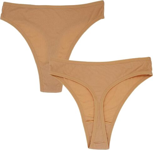 Yuamose Cotton Thongs Underwear For Women High Wiasted Plus & Regular Size Tummy Control Underwear Panties Multiple Pack in Kuwait