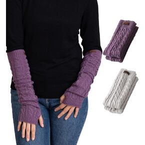 Brook + Bay Knit Arm Warmers for Women - Winter Fingerless Arm Warmers & Wrist Warmer w/Thumbhole - Long Fingerless Gloves in Saudi Arabia