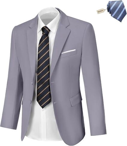 Mens Suit Jacket Blazer for Men Slim Fit Sport Coats 2 Button Business Suits Jackets Wedding Blazers with Tie in Saudi Arabia